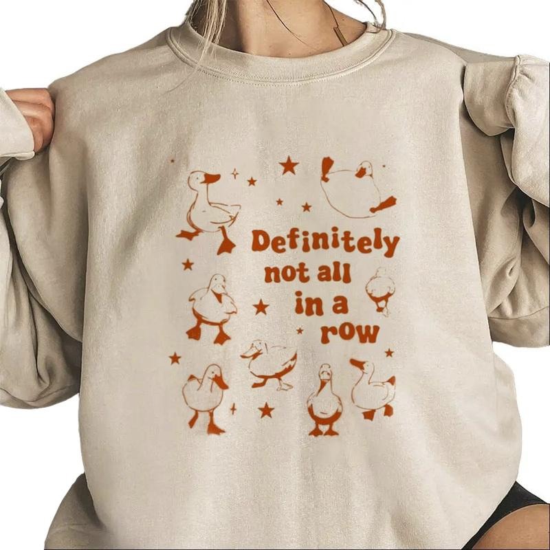 Retro Ducks Definitely Not Row Funny Saying Shirt Meme Funny Mental Health T-Shirts, Hoodie, Sweatshirt