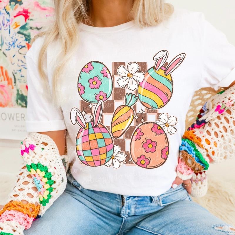 Retro Easter DTF Transfers - THIS IS NOT A SHIRT Hoodie, Sweatshirt | HypeCrazeTee.com