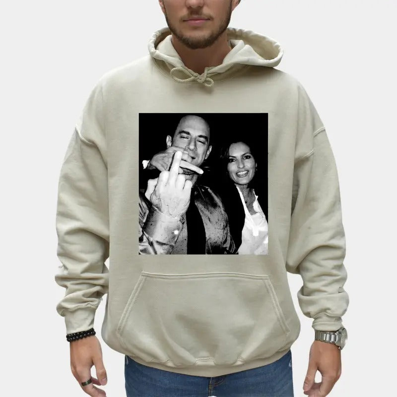 Retro Elliot Stabler And Olivia Benson Hoodie, Elliot And Olivia Shirt, Law And Order SVU Tee, 90s Graphic Tee, 90s Movie...
