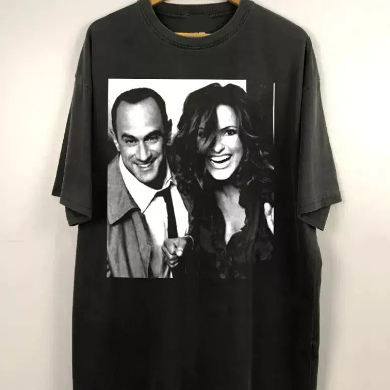 Retro Elliot Stabler And Olivia Benson T-Shirt, Law And Order Shirt, Elliot And Hoodie, Sweatshirt | HypeCrazeTee.com