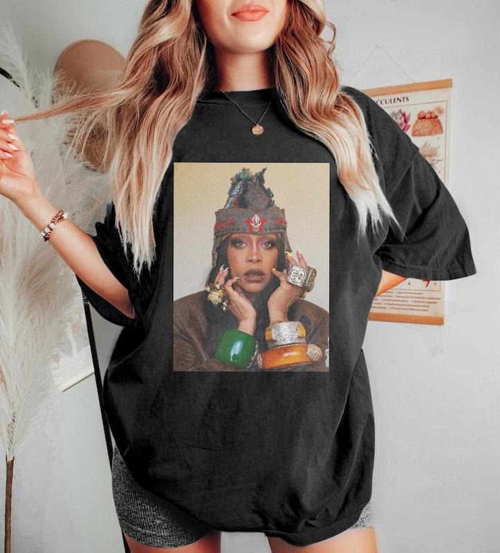 Retro Erykah Badu Country Music Shirt, Erykah Badu Albums Graphic shirt,Erykah Badu Tour 2023 Shirt, Gift for Men Women...