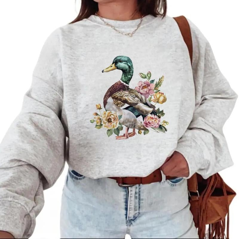 Retro Floral Mallard Duck Hunting Adventure Cotton Womenswear Day T-Shirts, Hoodie, Sweatshirt