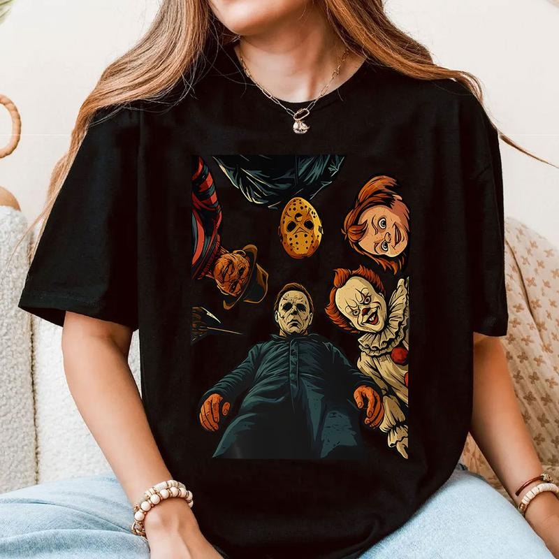 Retro Halloween Shirts, Horror Characters Shirt, Trending Graphic Shirt Hoodie, Sweatshirt | HypeCrazeTee.com