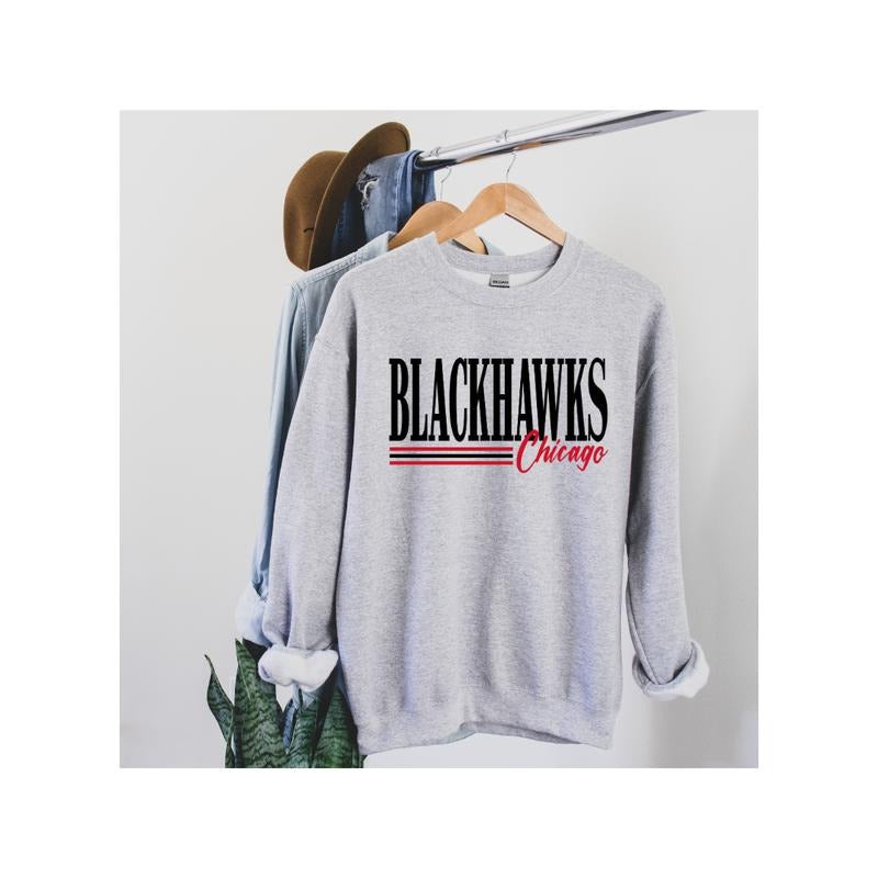 Retro Hockey Sweatshirt Ash Gray T-Shirts, Hoodie | HypeCrazeTee.com