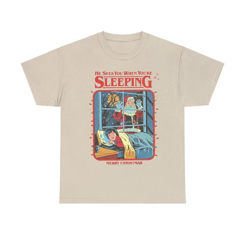 Retro Holiday T-Shirt Spooky Santa Graphic Tee Hoodie, Sweatshirt | HypeCrazeTee.com