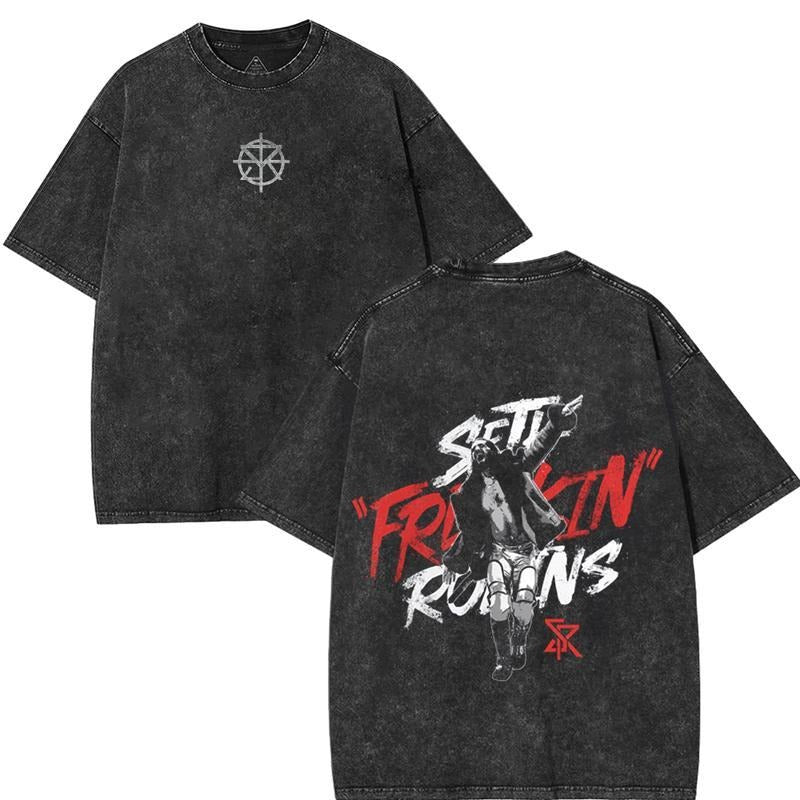 Retro Limited Sethh "Freakin" Rollinss TShirt, SR Graphic Tee, Pro Wrestler Merch Unisex Oversize Heavy Cotton Washed...