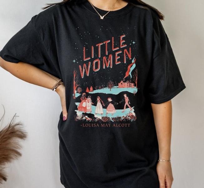 Retro Little Women Shirt Light Academia Shirt Louisa May Alcott Literary Shirt Amy March Shirt Bookish Merch Librarian...