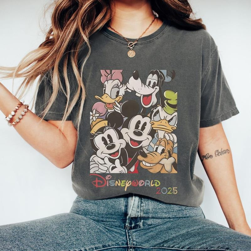 Retro Magic Kingdomworld 2025 Comfort Colors Shirt, Magic Kingdomworld Matching Damily Shirts, Magical Kingdom Shirt,...