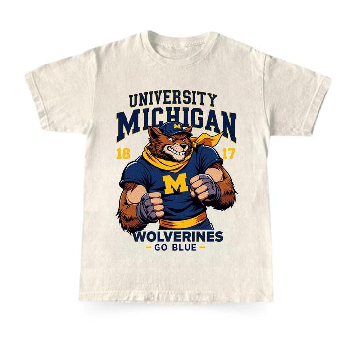 Retro Michigan Football Cotton T-Shirt Unisex Design Hoodie, Sweatshirt | HypeCrazeTee.com