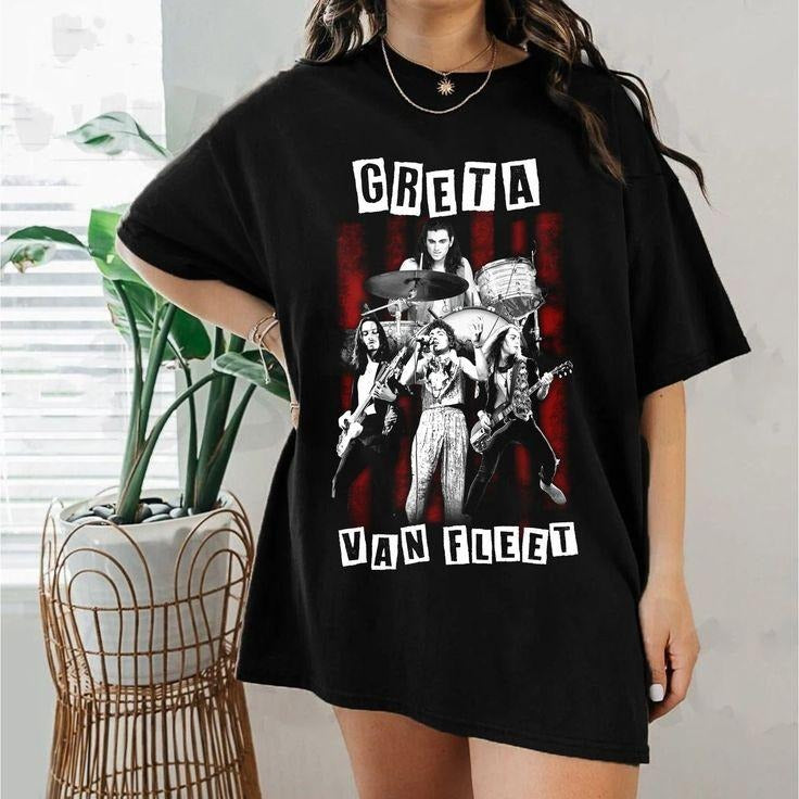 Retro Musical Shirt, Vintage Musician Shirt, Vintage Greta Van Fleet Shirt Starcatcher World Tour 2024 Hoodie, Sweatshirt