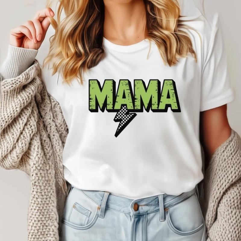 Retro Neon Mama Shirt Mothers Day Gift From Daughter for Mom Mama Tshirt For Birthday For Her Baby Shower Christmas Mom T...