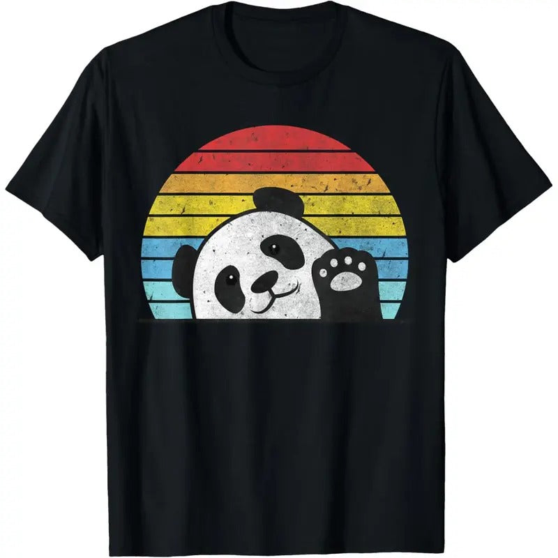 Retro Panda Cute Panda Bear Vintage Zookeeper Zoo Family Fan T-Shirt Made in USA Hoodie, Sweatshirt | HypeCrazeTee.com