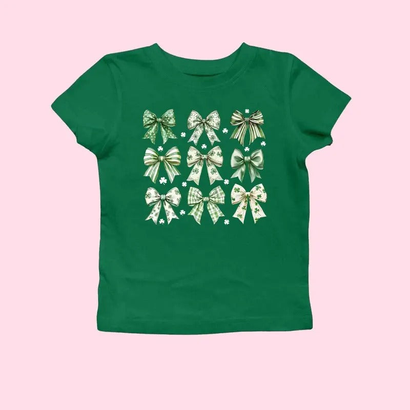 Retro Patricks_ Coquette Shirt, Shamrock St Patrick's Day Baby Tee, Y2K 2000's Style, Streetwear Style Hoodie, Sweatshirt