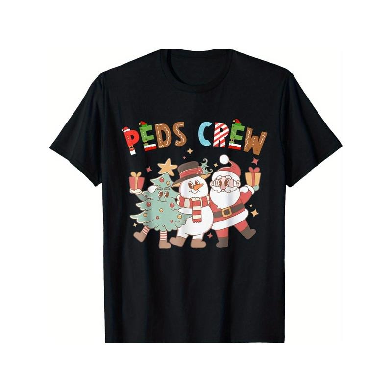 Retro Peds Crew Christmas Pediatric Nurse Nursing Group T-Shirt for Men Women, Christmas Halloween New year Thanksgiving...