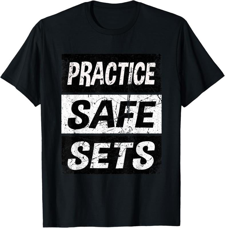 Retro Practice Safe Sets Shirt Weight Lifting Shirt Gym T-Shirt Hoodie, Sweatshirt | HypeCrazeTee.com