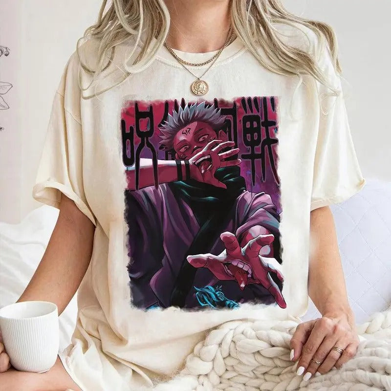 Retro Ryomen Sukuna Sweatshirt, Manga Jujutsu Kaisen Shirt, Sukuna Hoodie, Anime Manga Graphic Shirt, Japanese Anime...