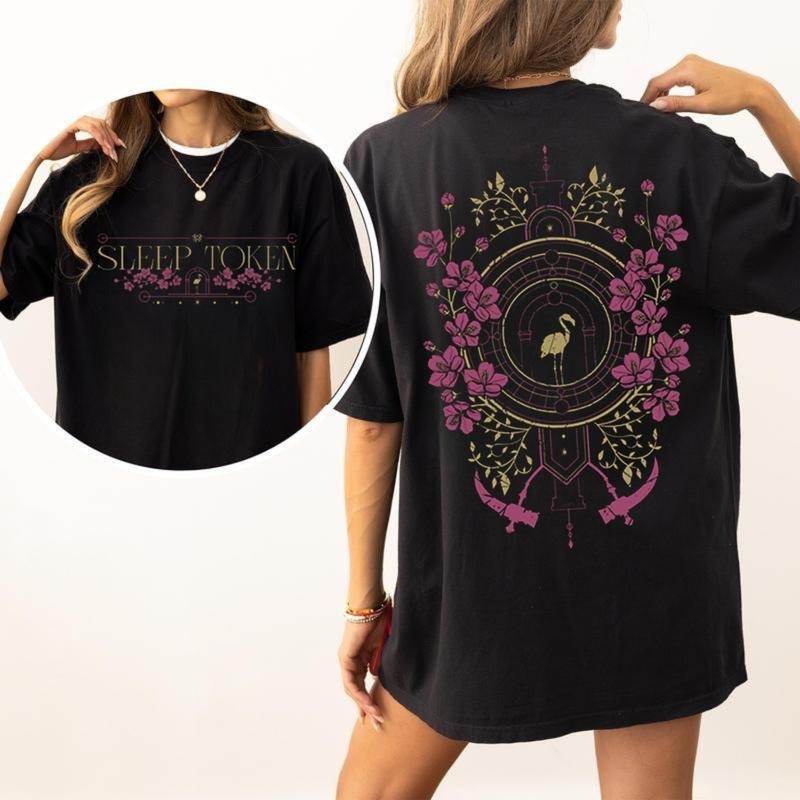 Retro Sleep Token Even In Arcadia Crest Tee 2 Sides Unisex T-Shirt, Trendy Sleep Token Streetwear Top Casual,Tour, Gift...