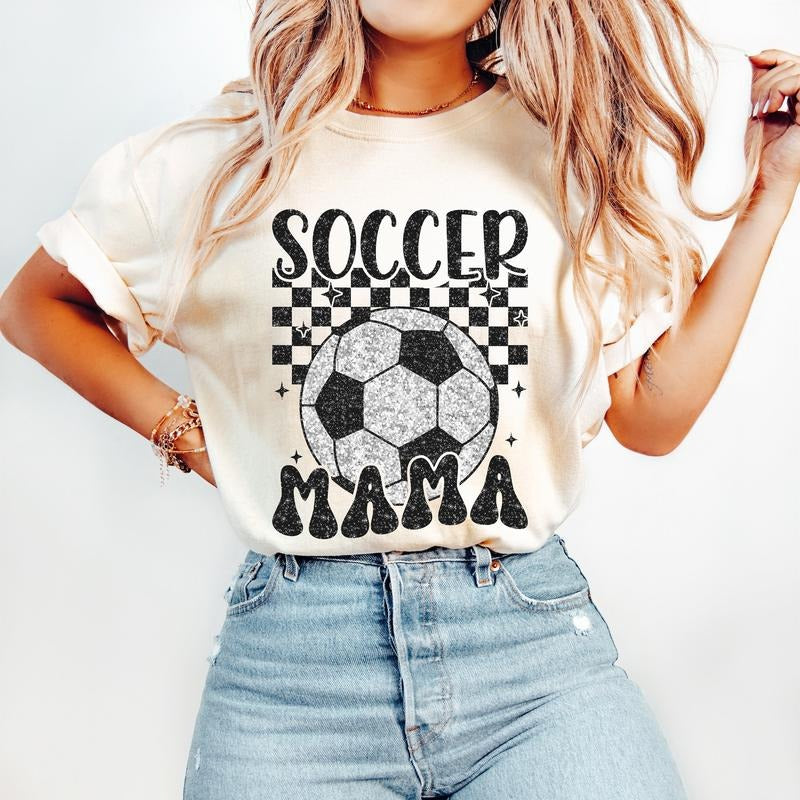 Retro Soccer Mama T-Shirt, Soccer T-Shirt, Sports T-Shirt, Soccer Mom T-Shirt Hoodie, Sweatshirt | HypeCrazeTee.com