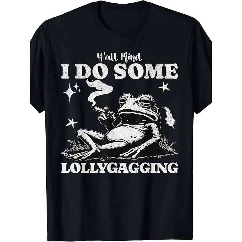 Retro Style, Cotton T-shirt, Humor Print, Niche Print Design, High-quality Breathable Material, Soft Skin, Sweat...