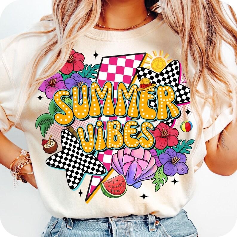 Retro Summer Vibes Aloha Tropical Coquette Beach Summer T-Shirt Hoodie, Sweatshirt | HypeCrazeTee.com