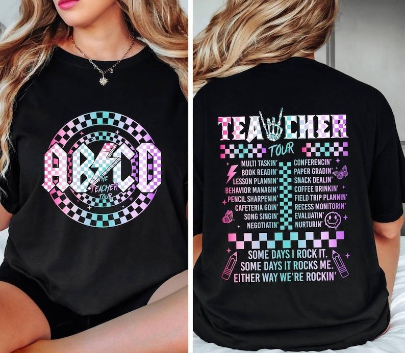 Retro Teacher Shirt, ABCD Teacher Tour Shirt,Back To School Shirt,End of Year Pnh Shirt,Teacher Gift,Kindergarten Teacher...