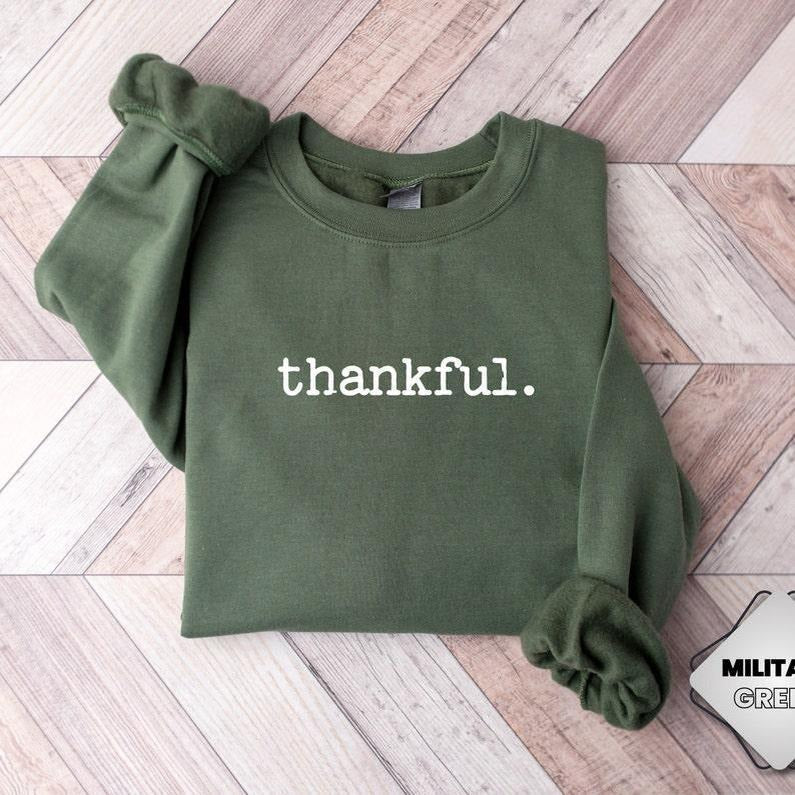 Retro Thankful Sweatshirt, Thankful Shirt, Womens Thanksgiving Sweatshirt, Cute Thanksgiving Shirt, Fall Clothing,...