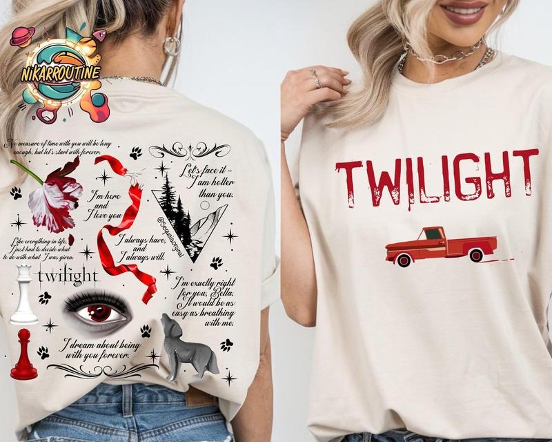 Retro Twilight Shirt, Twilight Fans Homage Tshirt, Gift For Book Lover, Twilight Saga Comic Retro Tees, Vampires Wolves...