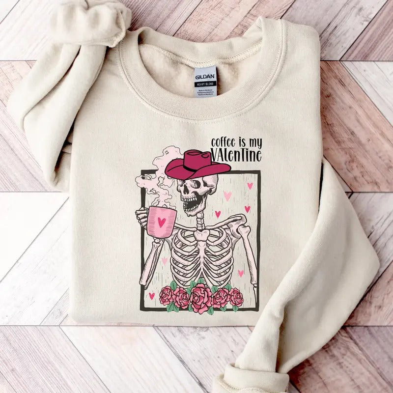 Retro Valentine's Day Sweatshirt, Valentine's Skeleton Sweatshirt, Valentine's Day Sweatshirt T-Shirts, Hoodie