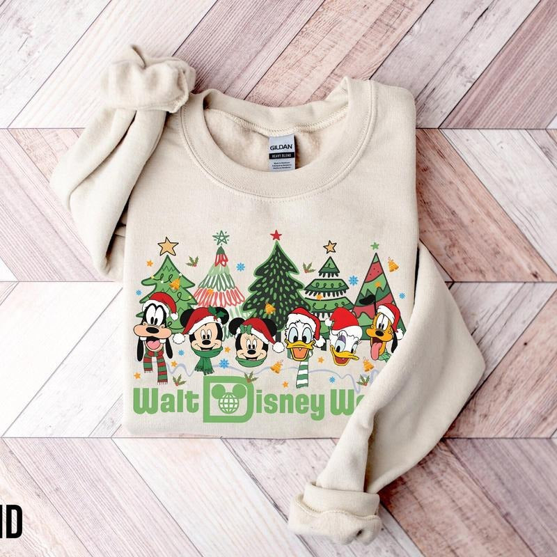 Retro Walt #Diisneyyy World Christmas Sweatshirt, #Miickeyyy and Friend Christmas Shirt, #Diisneyyy Family Christmas...