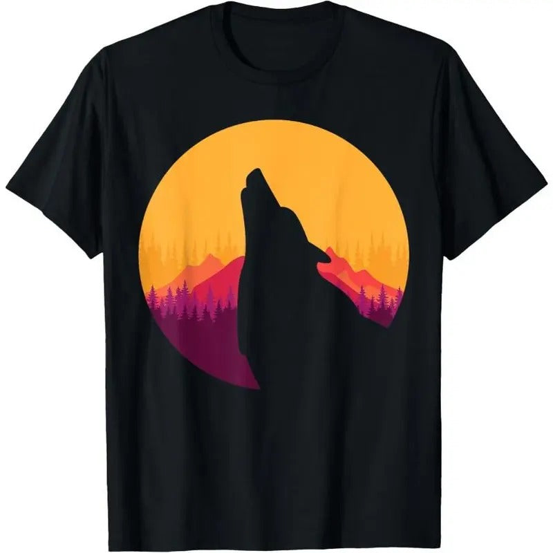 Retro Wolf Howling Wildlife Animal - Wolves Vintage Wolf T-Shirt Hoodie, Sweatshirt | HypeCrazeTee.com