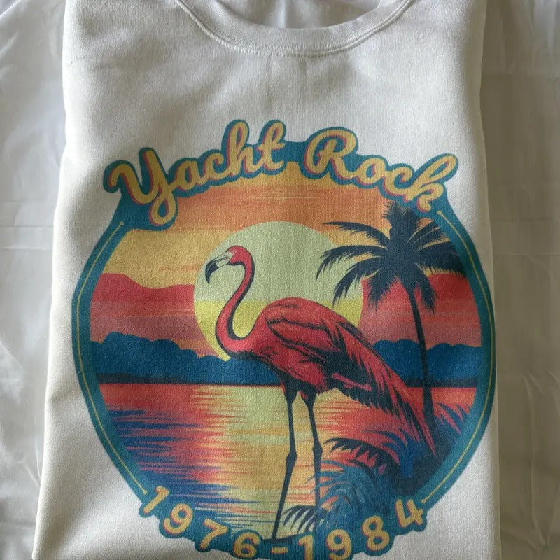 Retro Yacht Rock Sweatshirt Comfy Vintage Sweatshirt Rock Yacht T-Shirts, Hoodie | HypeCrazeTee.com