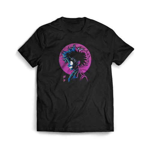 Retro Anime Neon Deku Mens T-Shirt Tee