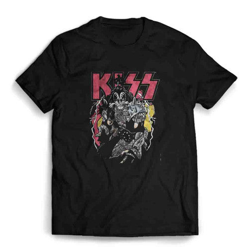 Retro Samurai Graphic Kiss Band Mens T-Shirt Tee