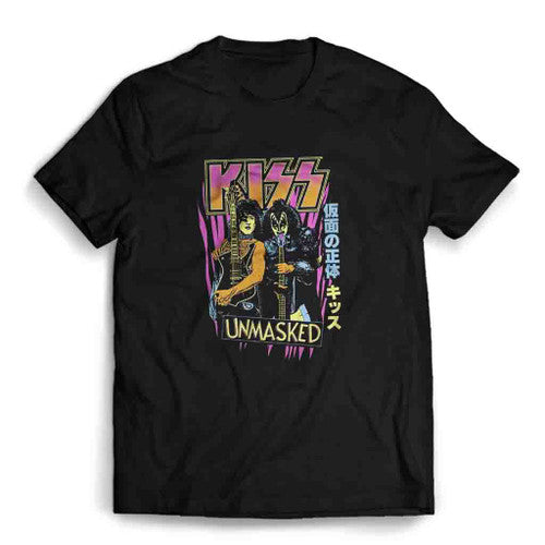 Retro Unmasked Kanji Graphic Kiss Band Mens T-Shirt Tee