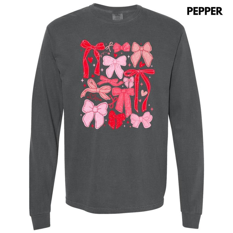 Ribbon & Bow Collage Long Sleeve Comfort Colors 'NLB' T-Shirts, Hoodie, Sweatshirt