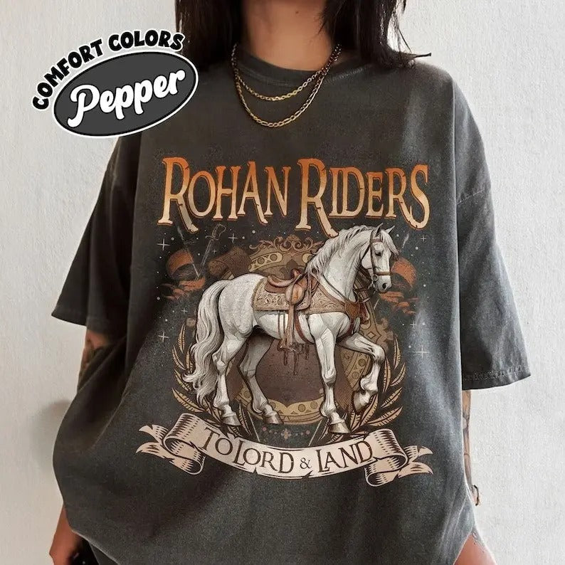 Riders Of Rohan Equestrian Club T-Shirt | LOTR Fantasy Merch Aragorn Frodo Elven Elrond The Fellowship Bookish Hoodie...