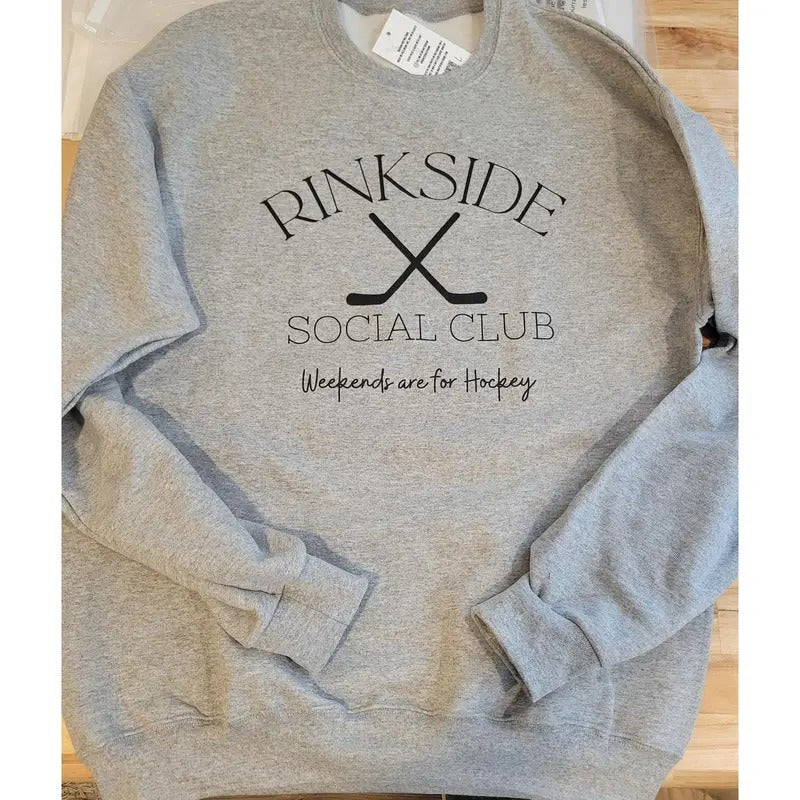 Rinkside Social Club Sweatshirt, Hockey Mom Sweatshirt, Hockey Sweatshirt, Hockey Shirt, Hockey Season, Hockey Season...