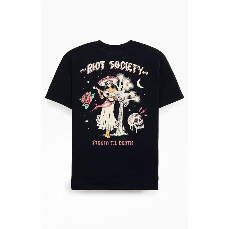 Riot Society Men's Fiesta Till Death T-Shirt - Multicolor Hoodie, Sweatshirt | HypeCrazeTee.com