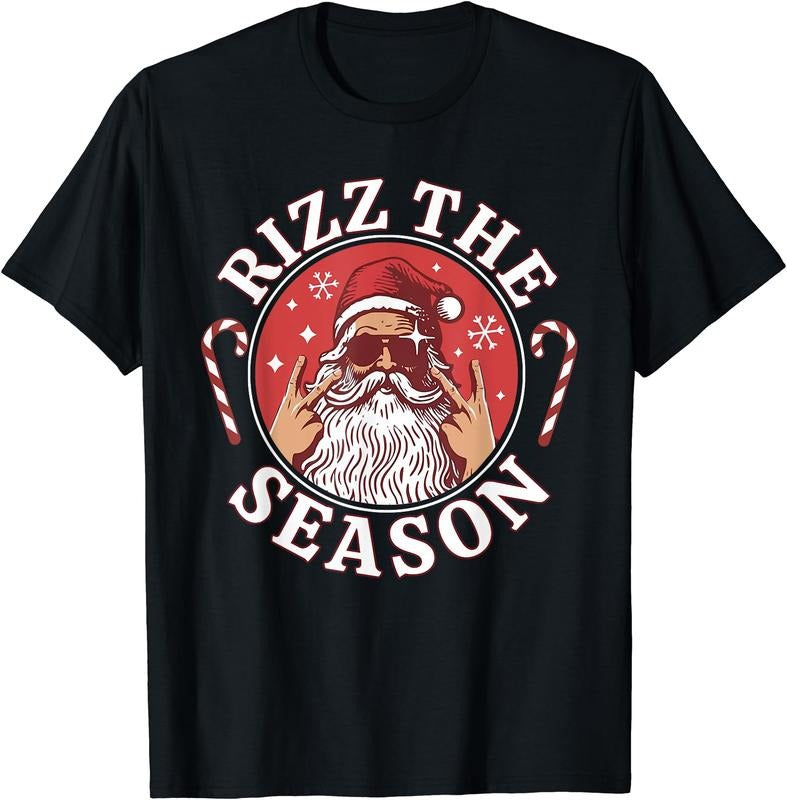 Rizz The Season Funny Santa Clause Rizzler T-Shirt Hoodie, Sweatshirt | HypeCrazeTee.com