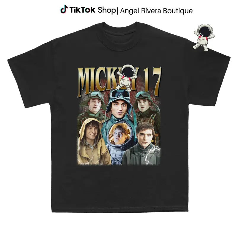 Robert Pattinson Mick3y 17 Shirt For Fan, Movie 90s Retro Bootleg Shirt, Fan Merch Celebrity Crush, Style Cotton Top...