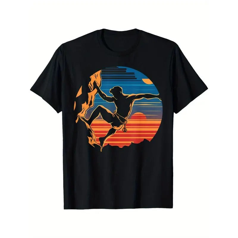 Rock Climbing, rock climbing, retro men's rock climbing T-shirt Made in USA Hoodie, Sweatshirt | HypeCrazeTee.com