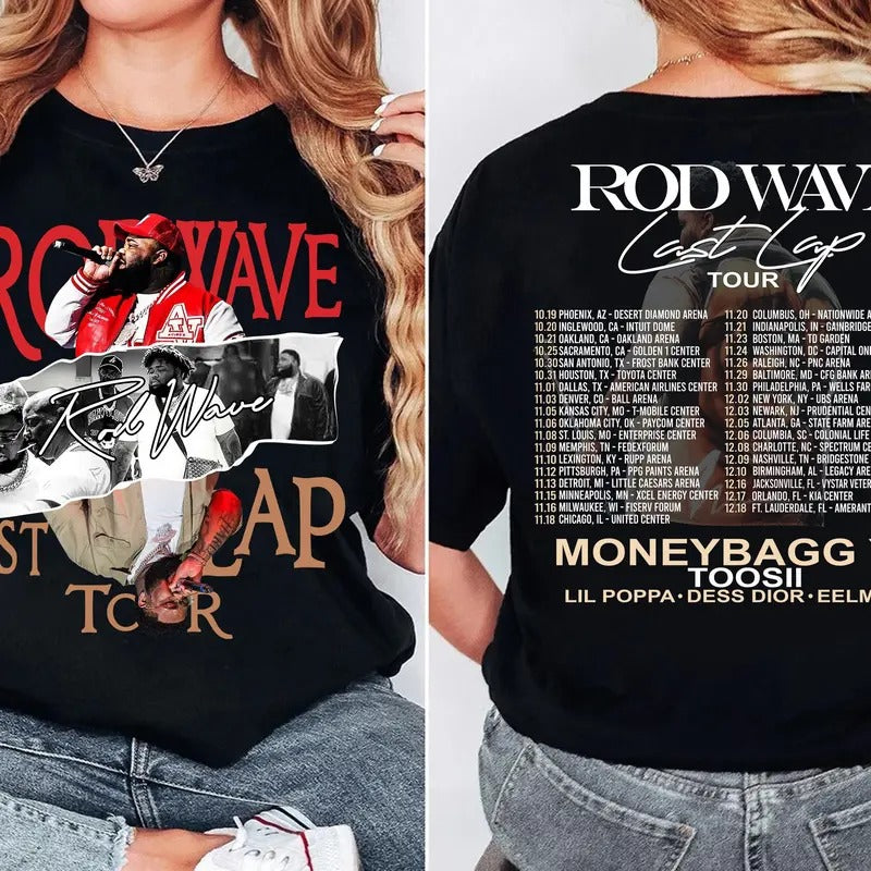 Rod Rapper Shirt, Wave Tshirt, Rod Last Lap Tour Wave Shirt, Last Lap Tour 2024, Unisex Short Sleeve Tee Top Womenswear...