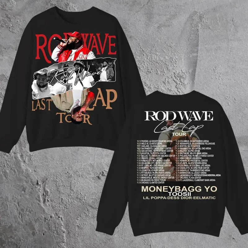 Rod Wave Rapper Sweater, Rod Wave Last Lap Tour Sweatshirt T-Shirts, Hoodie | HypeCrazeTee.com