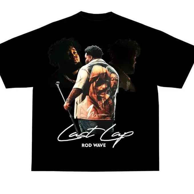 Rod Wave Rapper T-Shirt Last Lap Tour Signature Gift Fan Hip Hop Music Cotton Shortsleeve, Rod Wave 2024 Shirt, Fan Rap...