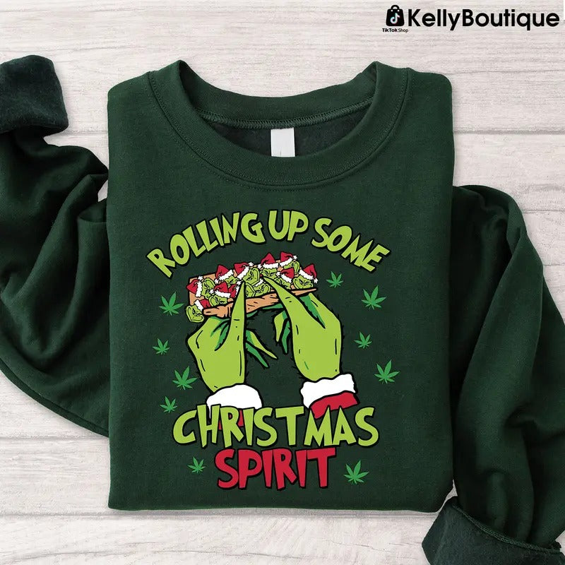 Rolling Christmas Season Graphic Printed Unisex Classic Cotton T-shirt Sweatshirt Hoodie | HypeCrazeTee.com