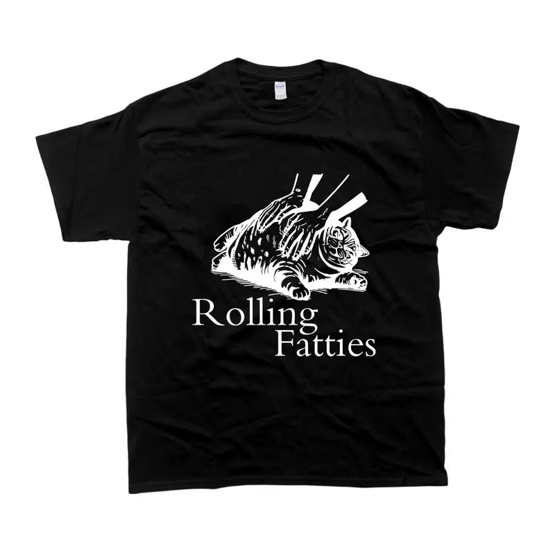 Rolling Fatties Funny Fat Cat Lover Tshirt Top Hoodie, Sweatshirt | HypeCrazeTee.com