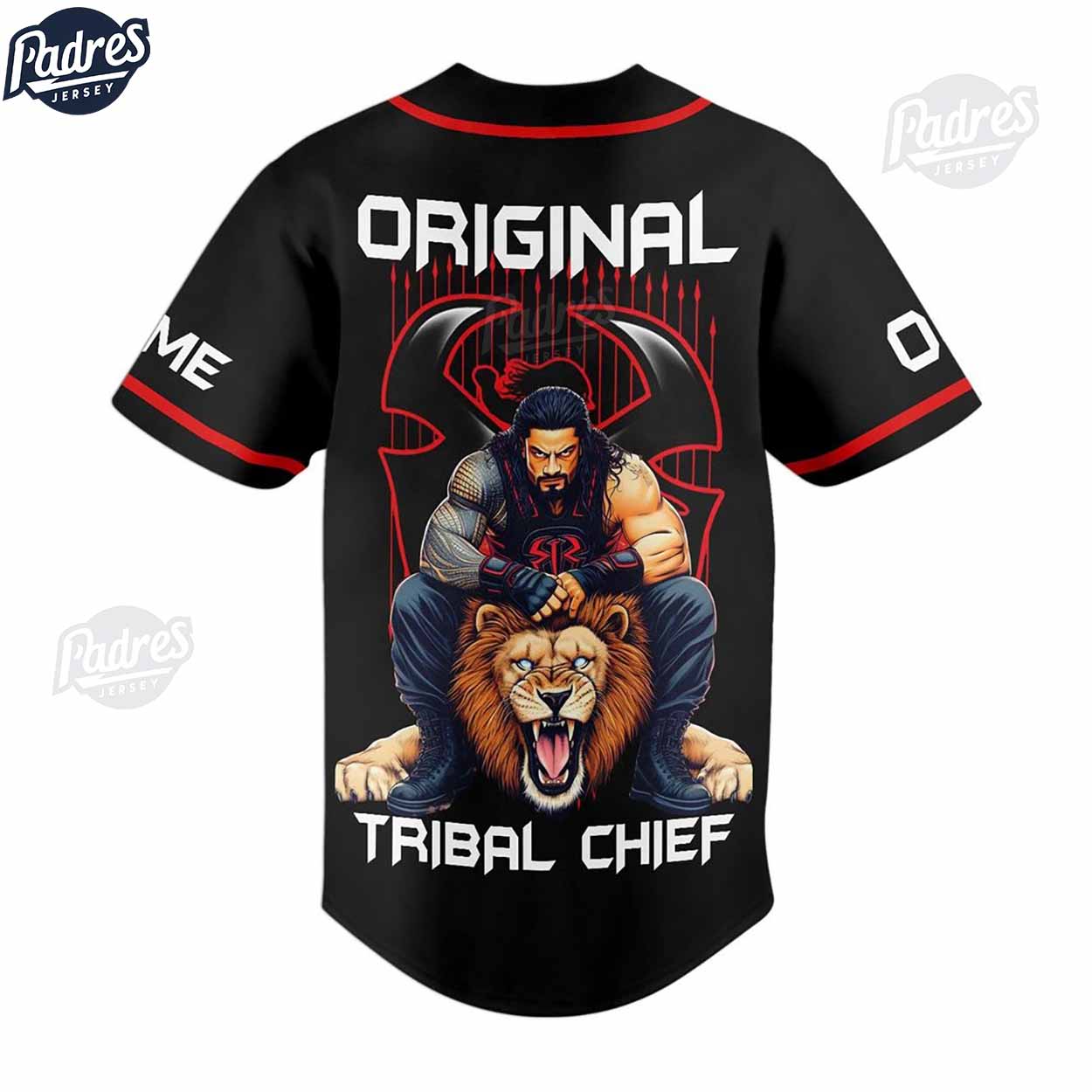 Roman Reigns OTC Original Tribal Chief Custom Baseball Jersey - Padres Jersey Oasis: Elevate Your Baseball Style Game