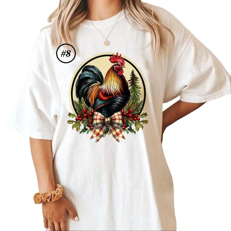 Rooster Watercolor Farm animals Cute Unisex T-shirt Sweatshirt Hoodie Design all #yu 1 | HypeCrazeTee.com