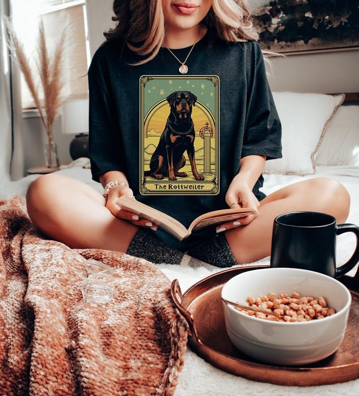 Rottweiler T Shirt, Rotty Shirt, Rottweiler Dog Shirt, Rottweiler Dog T Shirt, Rottweiler Mom Gift, Tarot Card Shirt Gift...