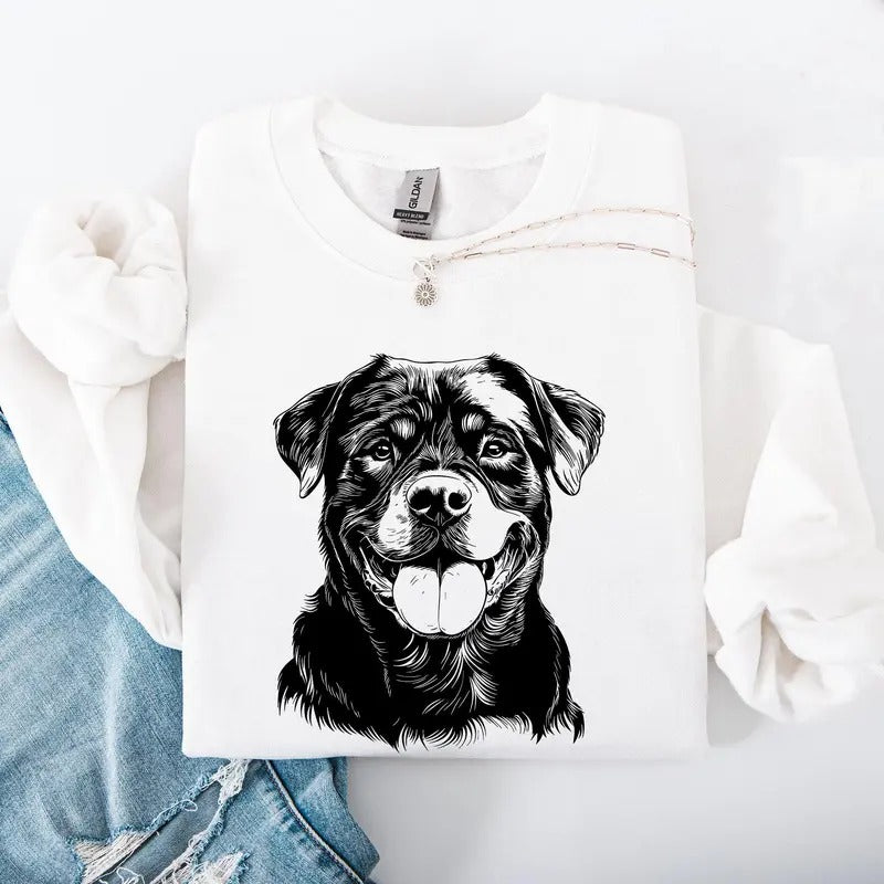 Rottweiler, Pet, Dog Breed Sweatshirt, Crew Neck, Women's, Crewneck T-Shirts, Hoodie | HypeCrazeTee.com